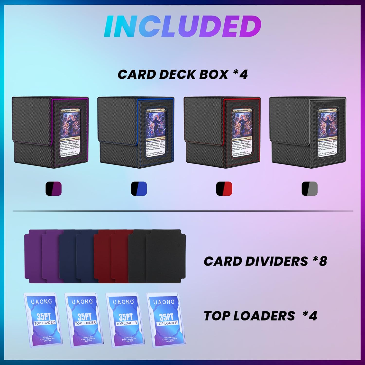 Amazon.co.jp: UAONO カードデッキボックス MTG Commander用 ダブル